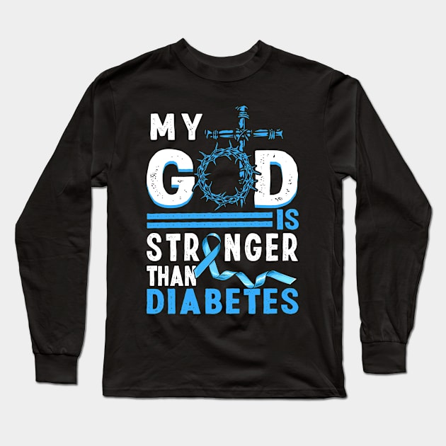 My Gob Is Stronger Than Diabetes Awareness Warrior Long Sleeve T-Shirt by huthtuocgay843r